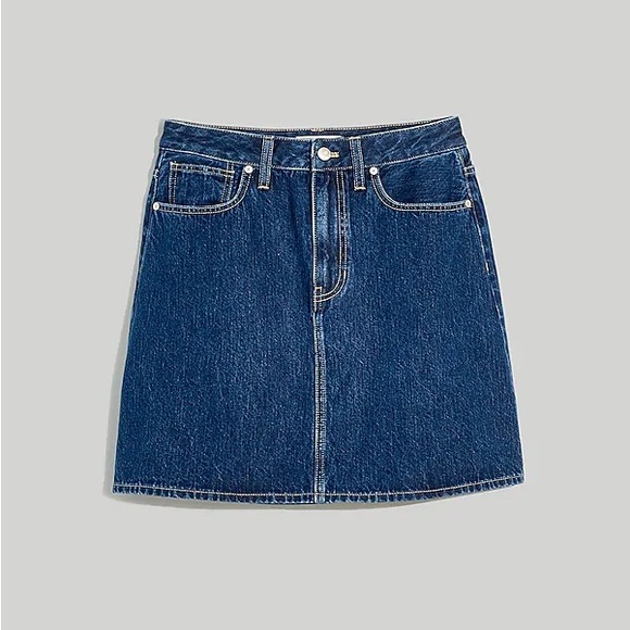 Madewell Denim High-Waist Straight Mini Skirt in Sunberry Wash - Size 25 - NWT!! - Picture 4 of 8